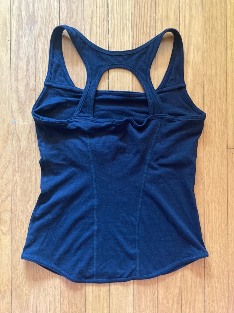 Mpg Black Racerback Athletic Tank With Support 96%Cotton